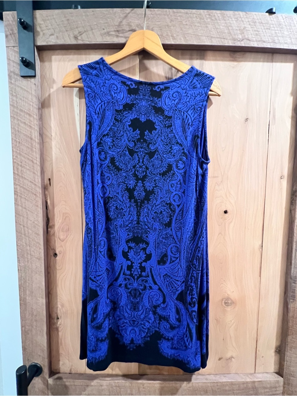 Soma Cobalt Blue and Black Paisley-Print Midi Dress - Picture 2 of 5